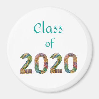 Clase de imán de números coloridos de 2020