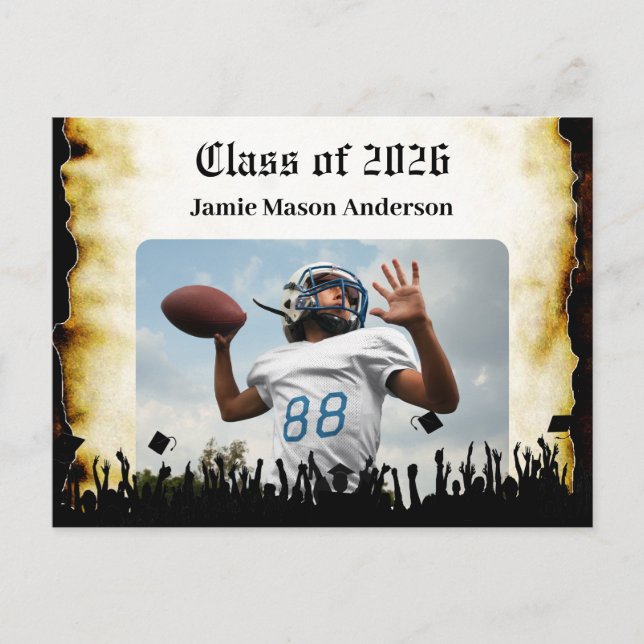 Clase de invitación a graduación superior de perga (Anverso)