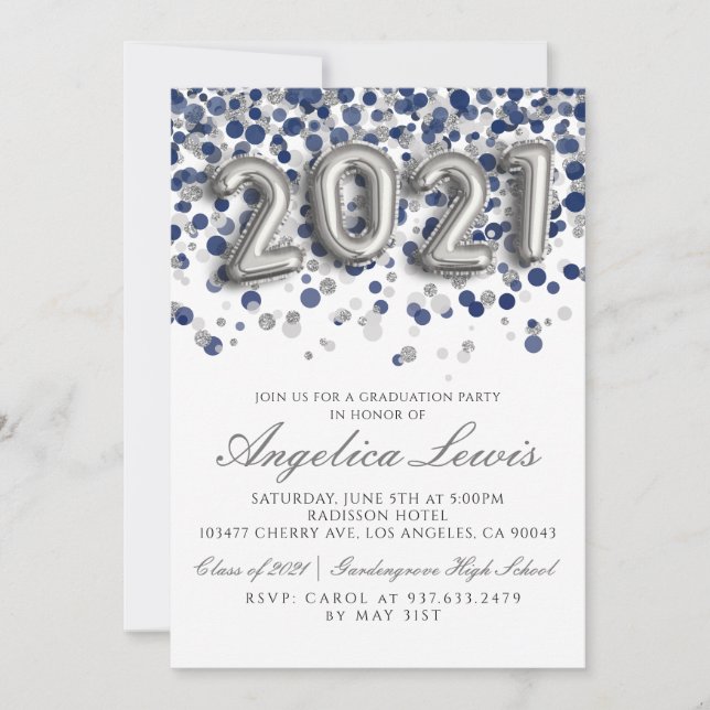 Clase de invitación a la fiesta de graduación de 2 (Anverso)