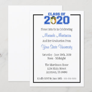 Clase De Invitación A La Graduación De 2020 (Anill