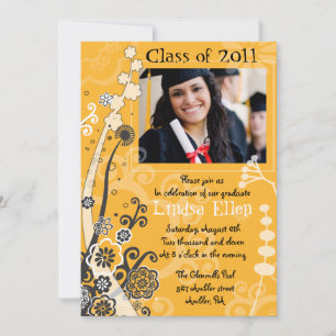 Clase de invitación a la graduación floral de 2012