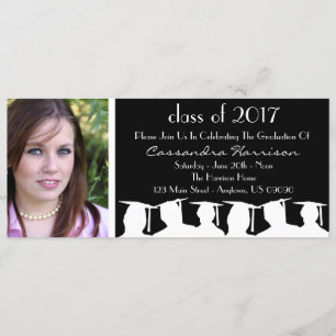 Clase De Invitación A La Graduación (Silueta Negra