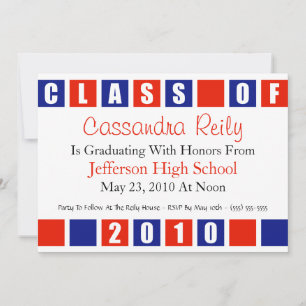 Clase De Invitación De 2010 (Cajas Rojas/Azules)