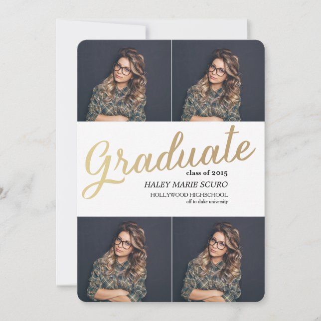 CLASE DE Invitación DE GRADUACIÓN DE 2015 (Anverso)