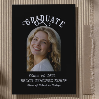 Clase de invitación de graduación de tipografía de