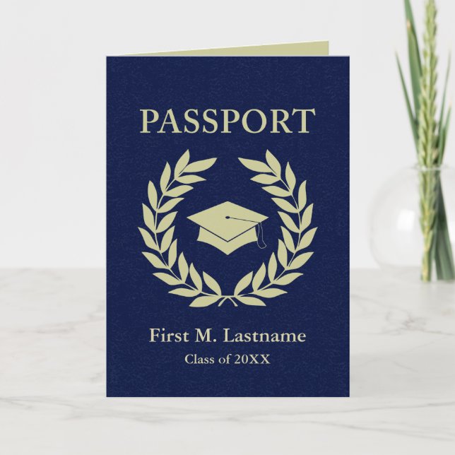 clase de invitación para pasaporte de graduación d (Anverso)