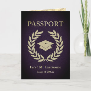 clase de invitación para pasaporte de graduación d