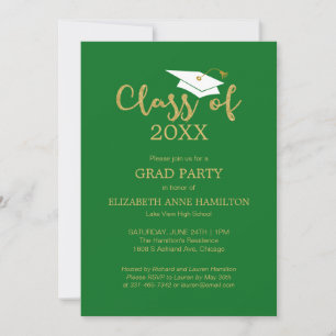 Clase de invitaciones para fiestas de graduados de