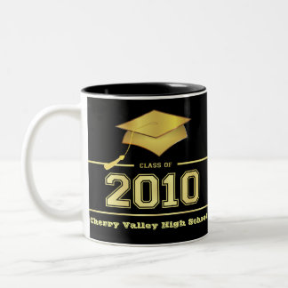 Clase de la graduación de 2010 tazas - negro y oro