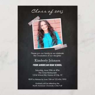 Clase de la invitación a graduación de Chalkboard