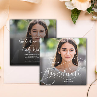 Clase de la invitación a graduación de Mini Photo 