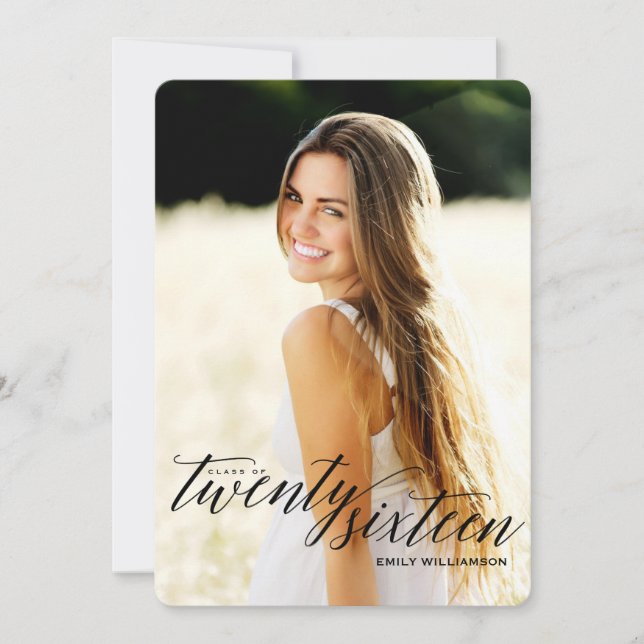 Clase de la invitación a la fiesta de graduación f (Anverso)