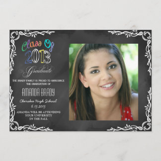 Clase de la Invitación de graduación de Chalkboard