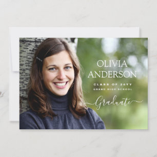 Clase de la Invitación de Graduación de Foto de 20
