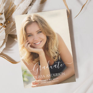 Clase de la Invitación de Graduación de Foto de 20