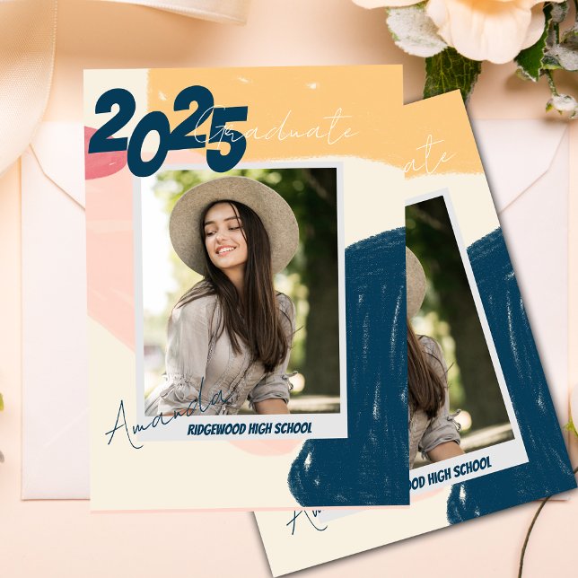 Clase de la Invitación de Graduación de Foto de 20 (Class of 2025 Photo Graduation Announcement)