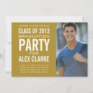 CLASE DE ORO DE LA FOTO DE INVITACIÓN DEL PARTIDO 