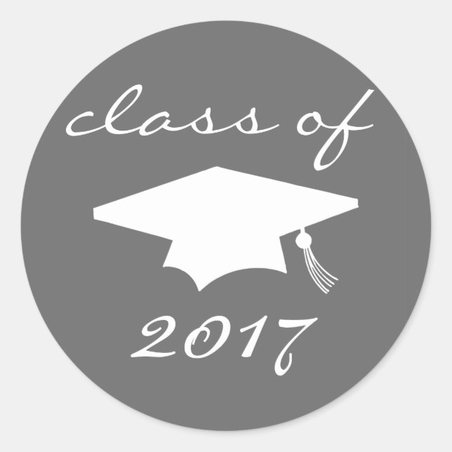 Clase De Pegatina De 2017 (Tapón De Graduación Gri (Anverso)