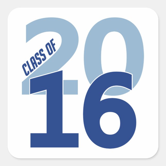 Clase de pegatinas de 2016, personalizable (Anverso)
