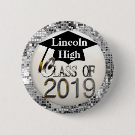 Clase de plata de las lentejuelas del botón 2019