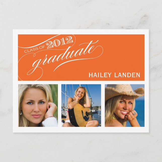 Clase de postal de la invitación a graduación de 2 (Anverso)