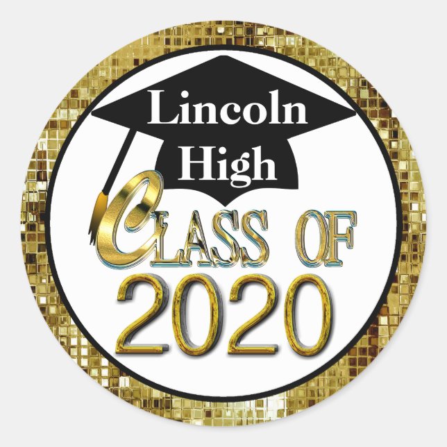 Clase De Sellos De Graduación De Oro De Esparkling (Anverso)