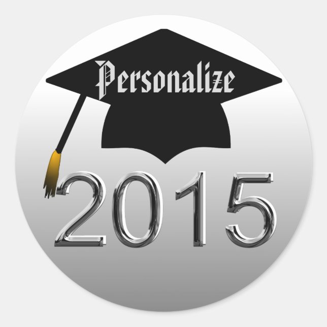 Clase De Sellos De Pegatinas De Graduación De 2015 (Anverso)
