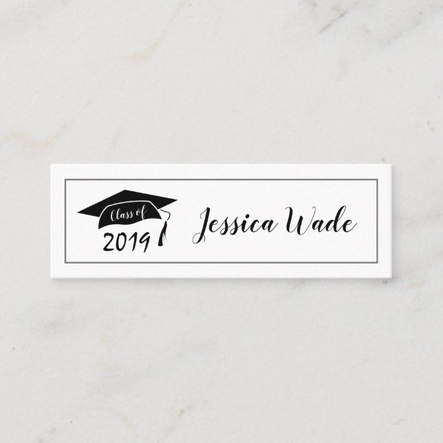 Clase de tarjeta de nombre de graduación de 2019 C (Anverso)