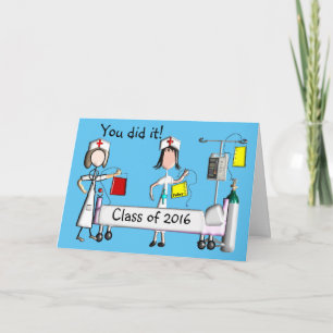 Clase de tarjetas de graduación de enfermería de 2
