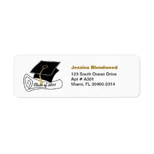 Clase del diploma 1 de la etiqueta de dirección