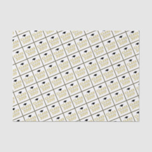 Clase del papel seda 2019 de la graduación (oro)