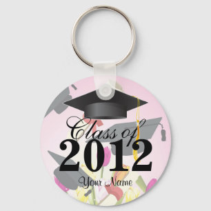 Clase del rosa 2012 del llavero de la graduación