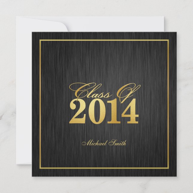 Clase elegante del "oro" de la invitación 2014 de (Anverso)