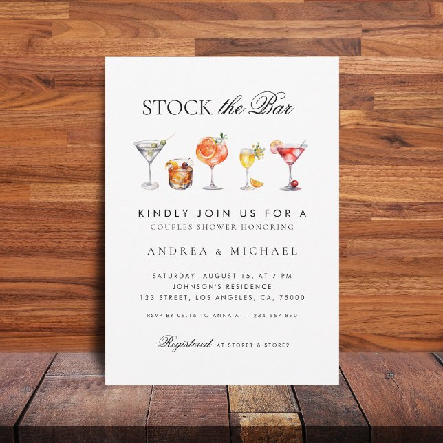 Clase elegante Invitación de Ducha de Parejas para (Subido por el creador)