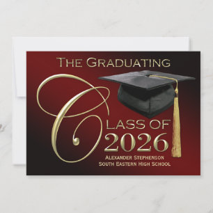 Clase Fancy de 2025 Invitación de graduación por m