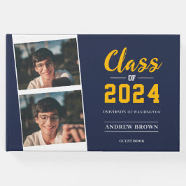 Clase fotográfica del Libro de Invitados Navy Blue