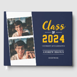 Clase fotográfica del Libro de Invitados Navy Blue