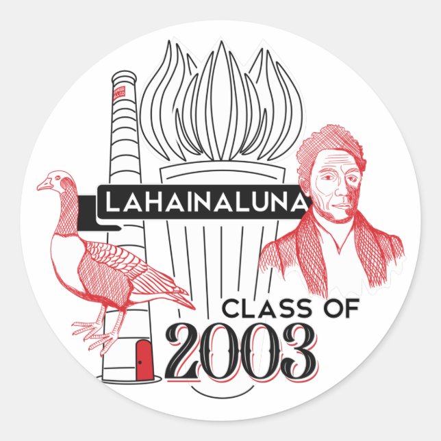 Clase Lahainaluna de 2003 Pegatina de Ronda (Anverso)