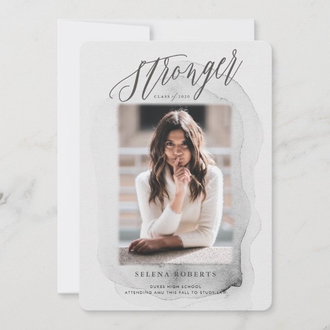 Clase más fuerte de la Invitación de graduación de (Anverso)