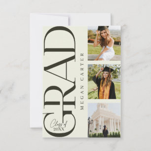 Clase moderna de la tarjeta de Invitación de gradu