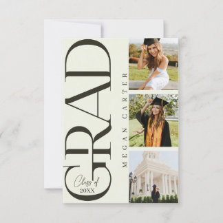 Clase moderna de la tarjeta de Invitación de gradu