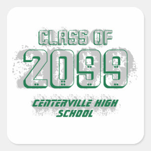 Clase moderna de Pegatina cuadrado con problemas v