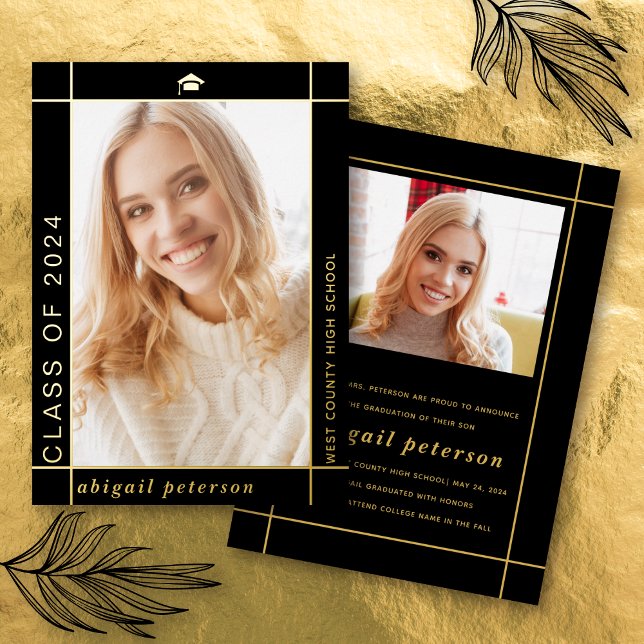 Clase negra de la invitación de Relieve metalizado (Subido por el creador)