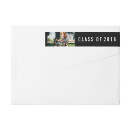 Clase negra simple de la foto graduada 2016