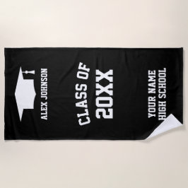 Clase personalizada de toallas de playa para gradu