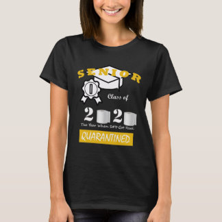 Clase superior de la camiseta de graduación en cua