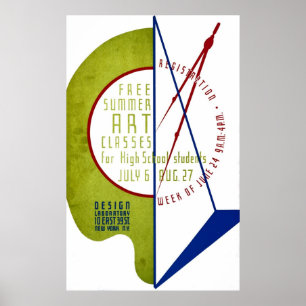 Clases de arte de verano gratuitas - Poster WPA -