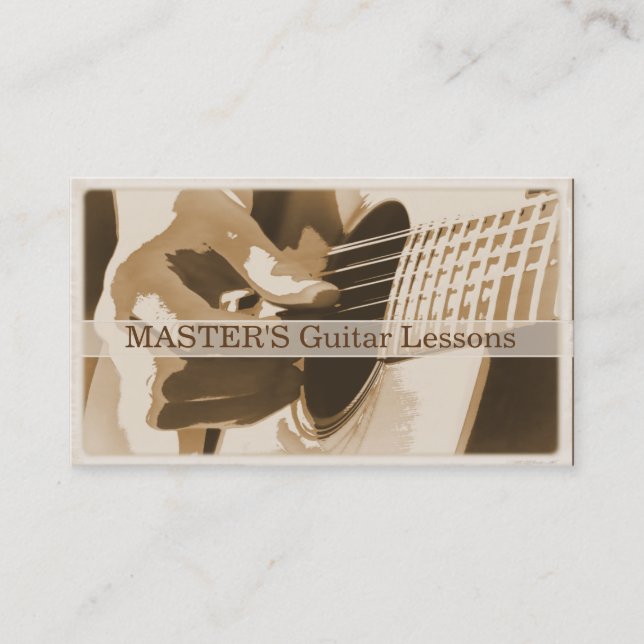 Clases de guitarra/ Tarjetas de ventas (Anverso)