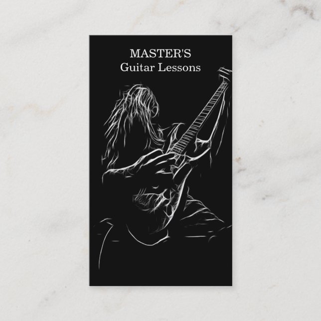 Clases de guitarra/ Tarjetas de ventas (Anverso)