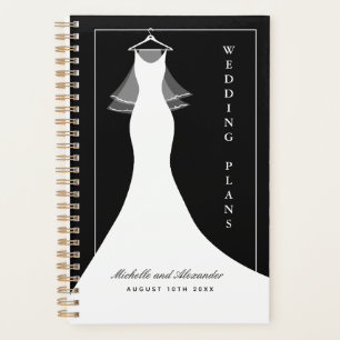 Clásica agenda de planificadores de bodas con vest